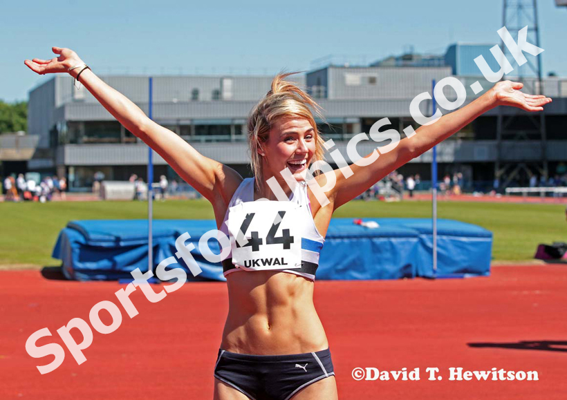 Jayne Nisbet (Edinburgh AC) winner of the high jump at the UK Women's National League, Premier, Meadowbank, Edinburgh.